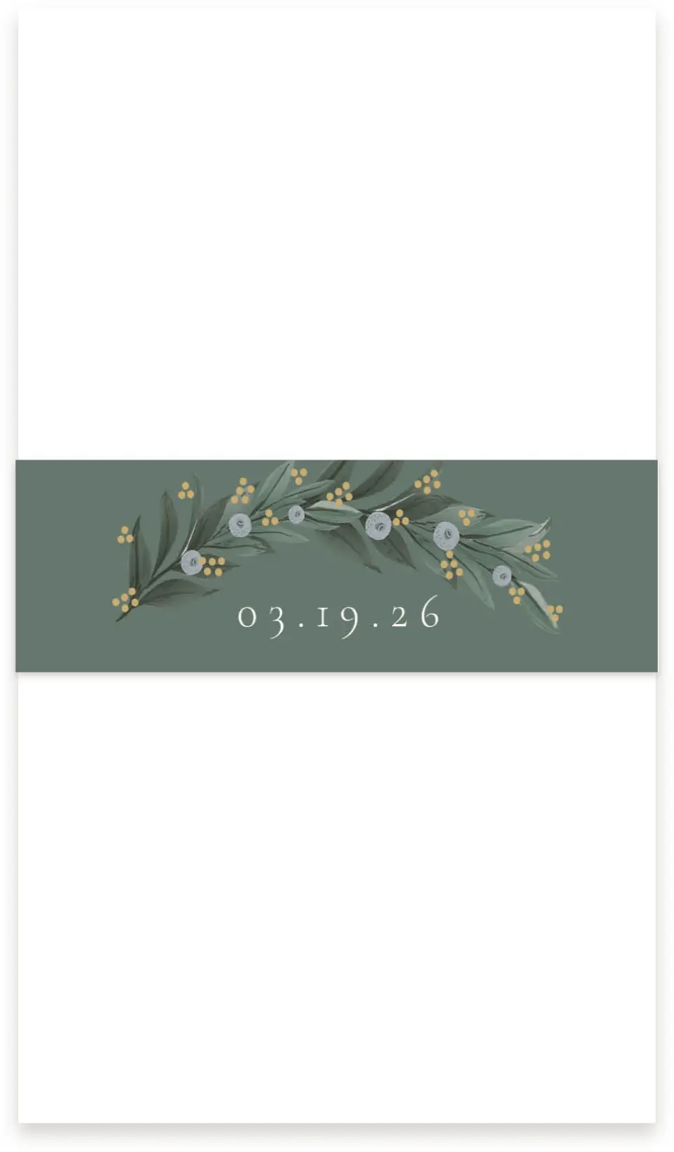This is a 1½" x 12" Vellum Band called Majestic Love printed in full color