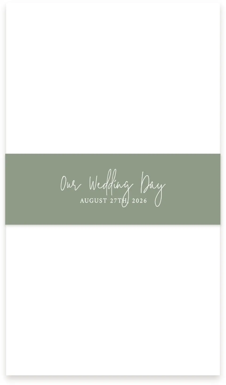 This is a 1½" x 12" Vellum Band called Bright Greens printed in full color