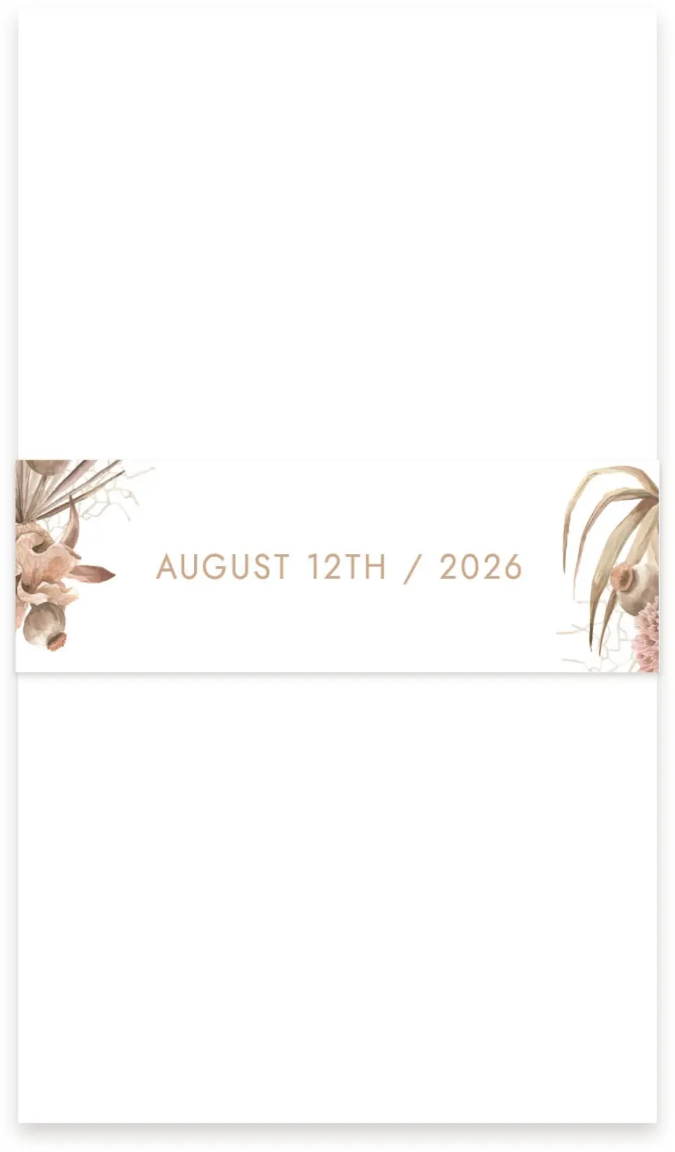 This is a 1½" x 12" Vellum Band called Boho Blooms printed in full color