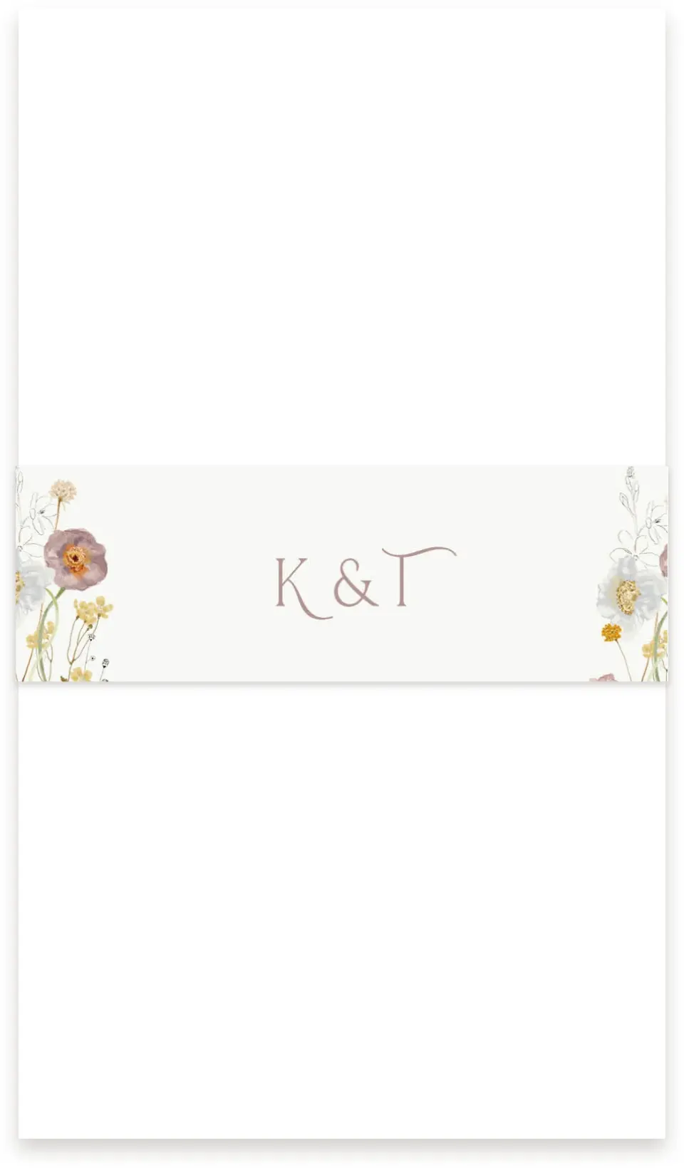 This is a 1½" x 12" Vellum Band called Enchanting Wildflowers printed in full color