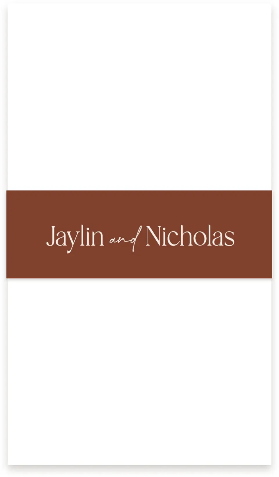 This is a 1½" x 12" Vellum Band called The Jaylin printed in full color