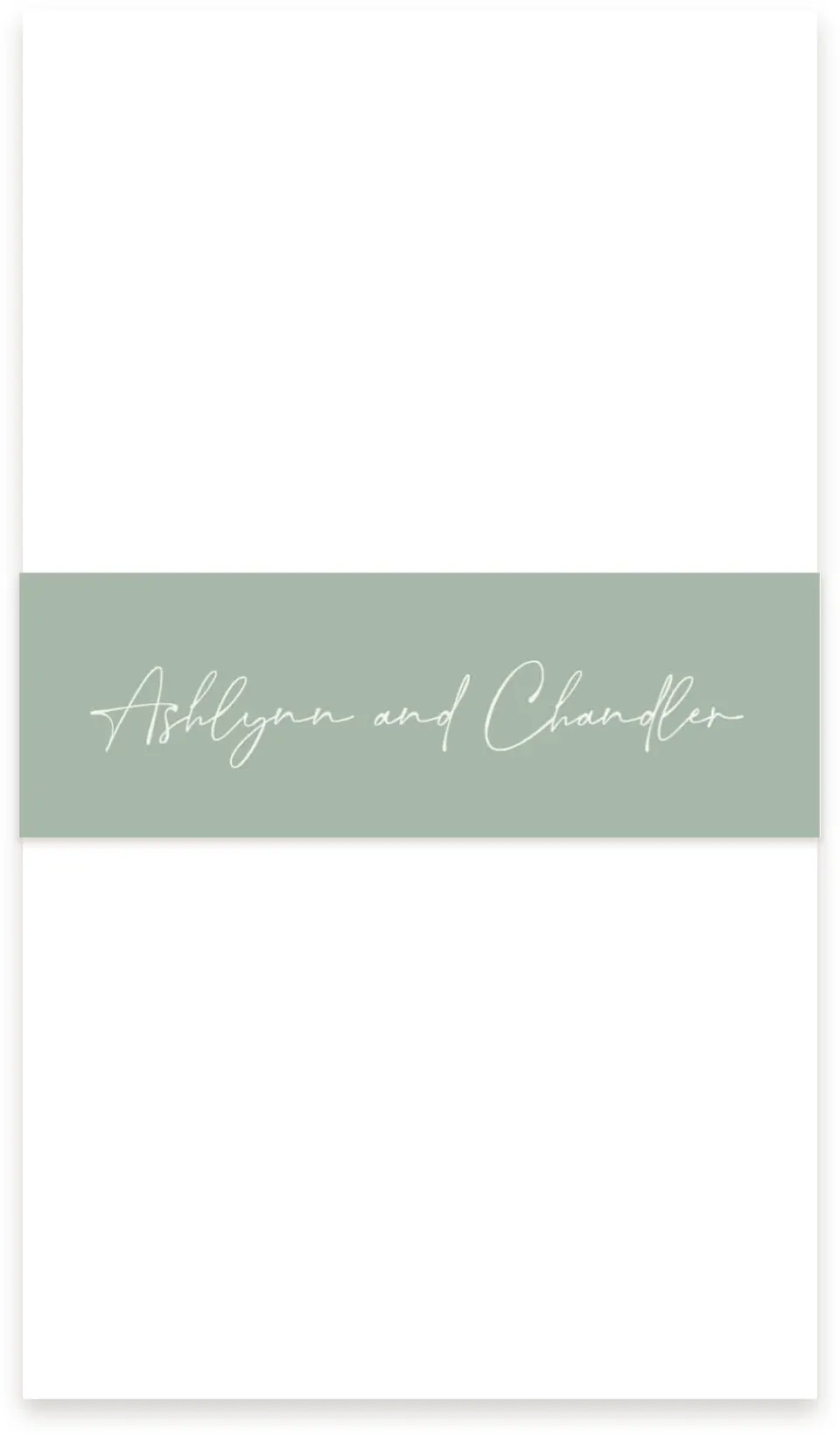 This is a 1½" x 12" Vellum Band called The Ashlynn printed in full color