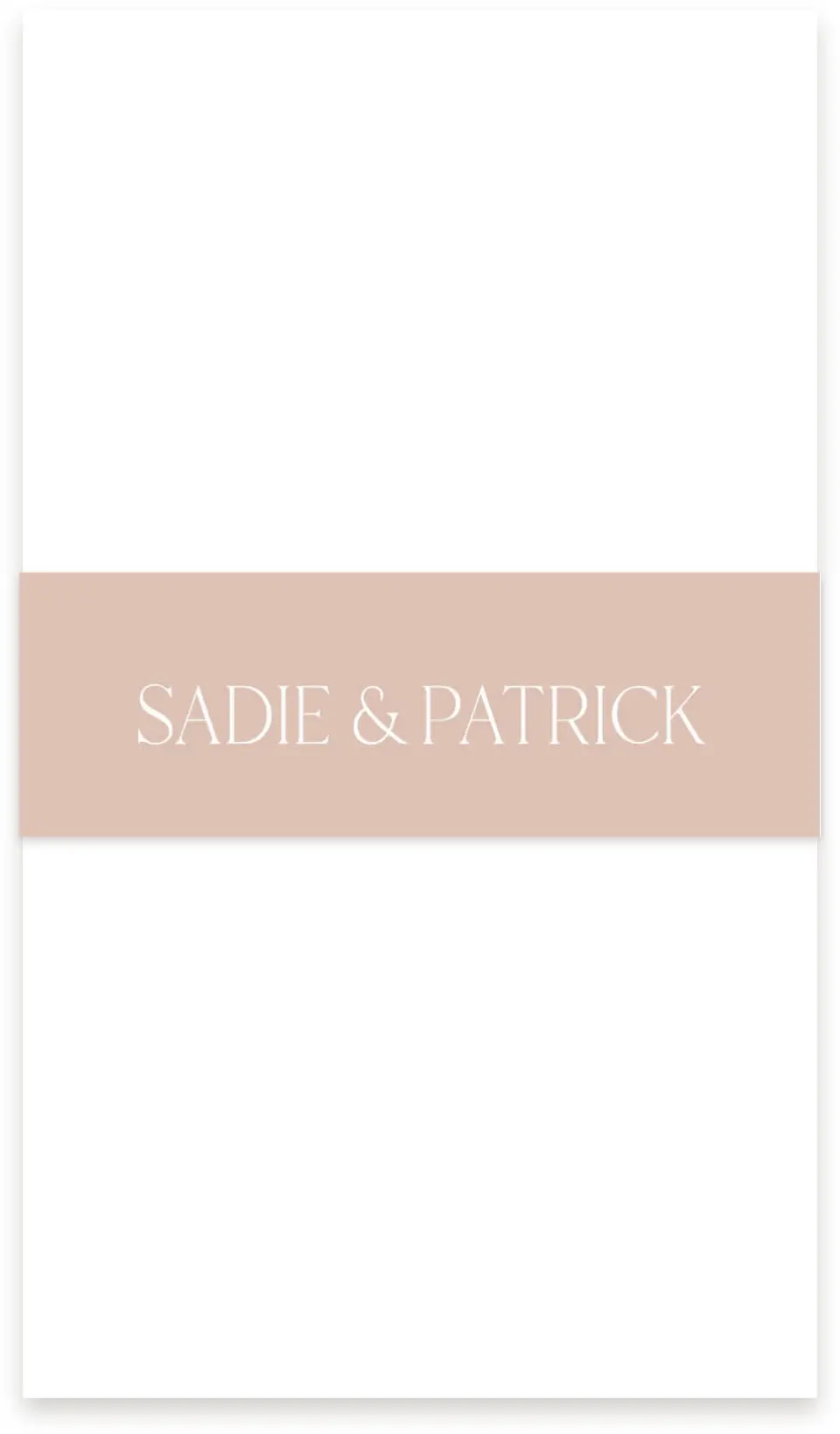 This is a 1½" x 12" Vellum Band called The Sadie printed in full color