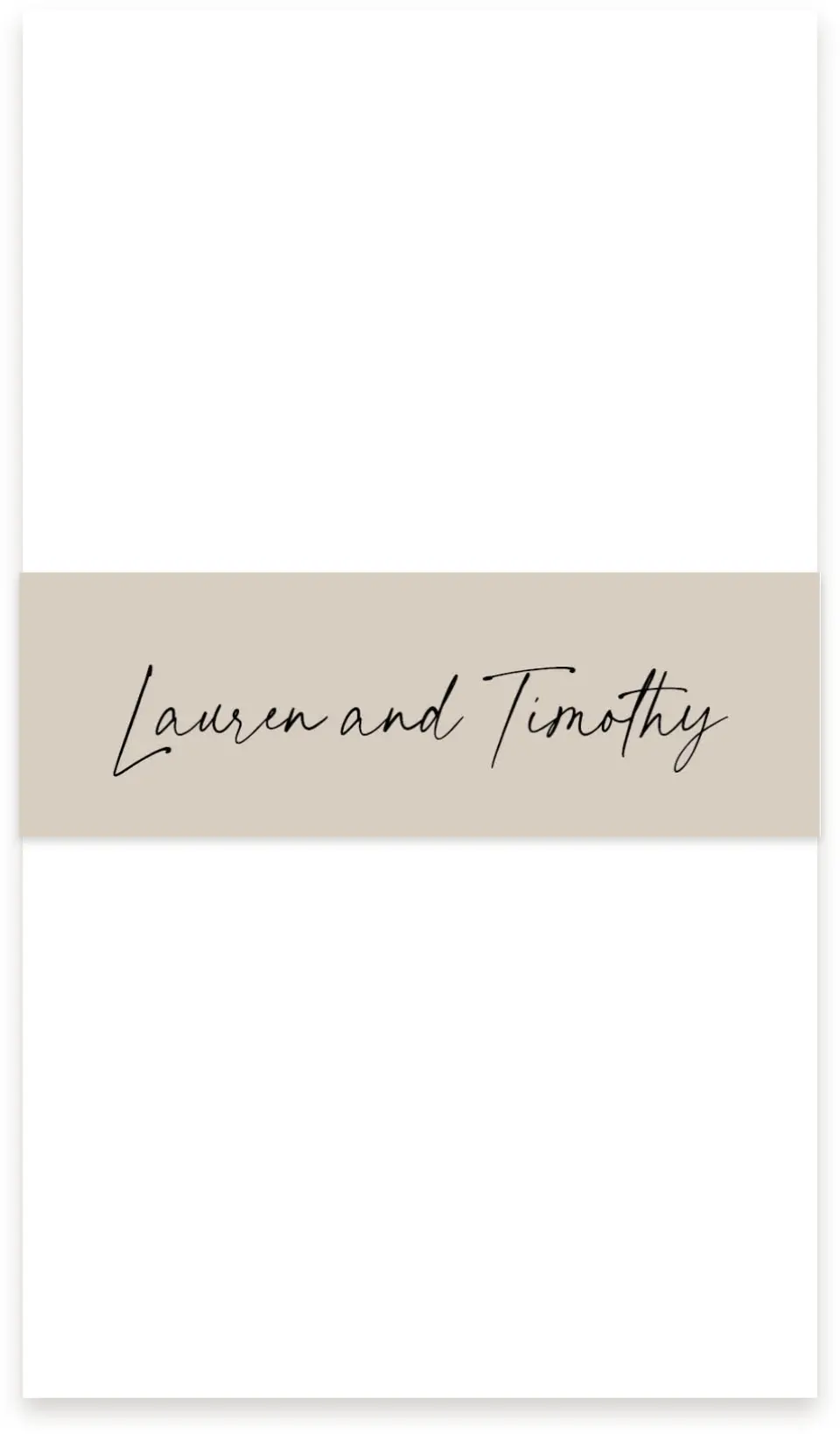 This is a 1½" x 12" Vellum Band called The Lauren printed in full color