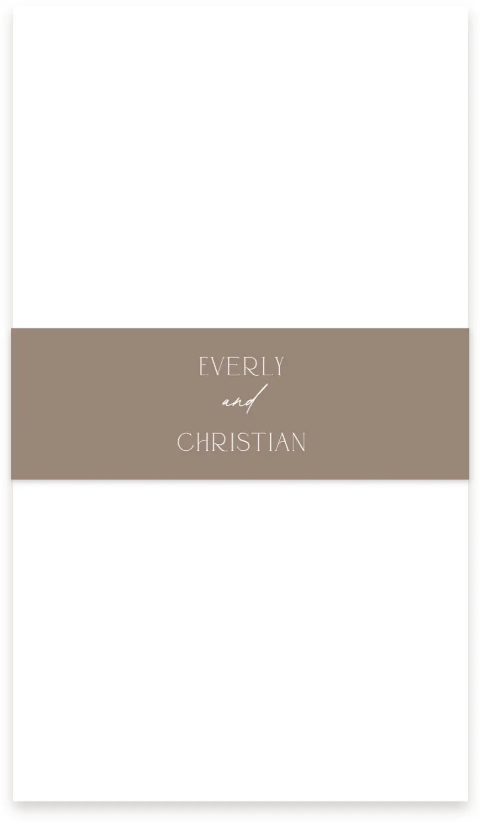 This is a 1½" x 12" Vellum Band called The Everly printed in full color