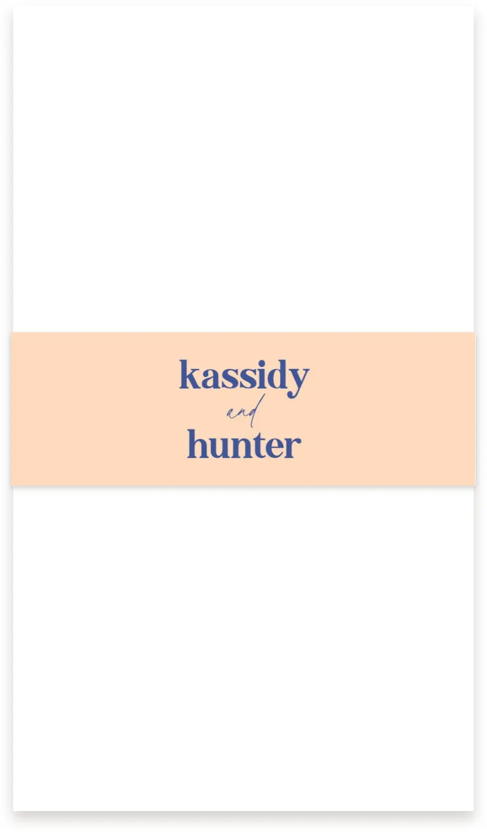 This is a 1½" x 12" Vellum Band called The Kassidy printed in full color