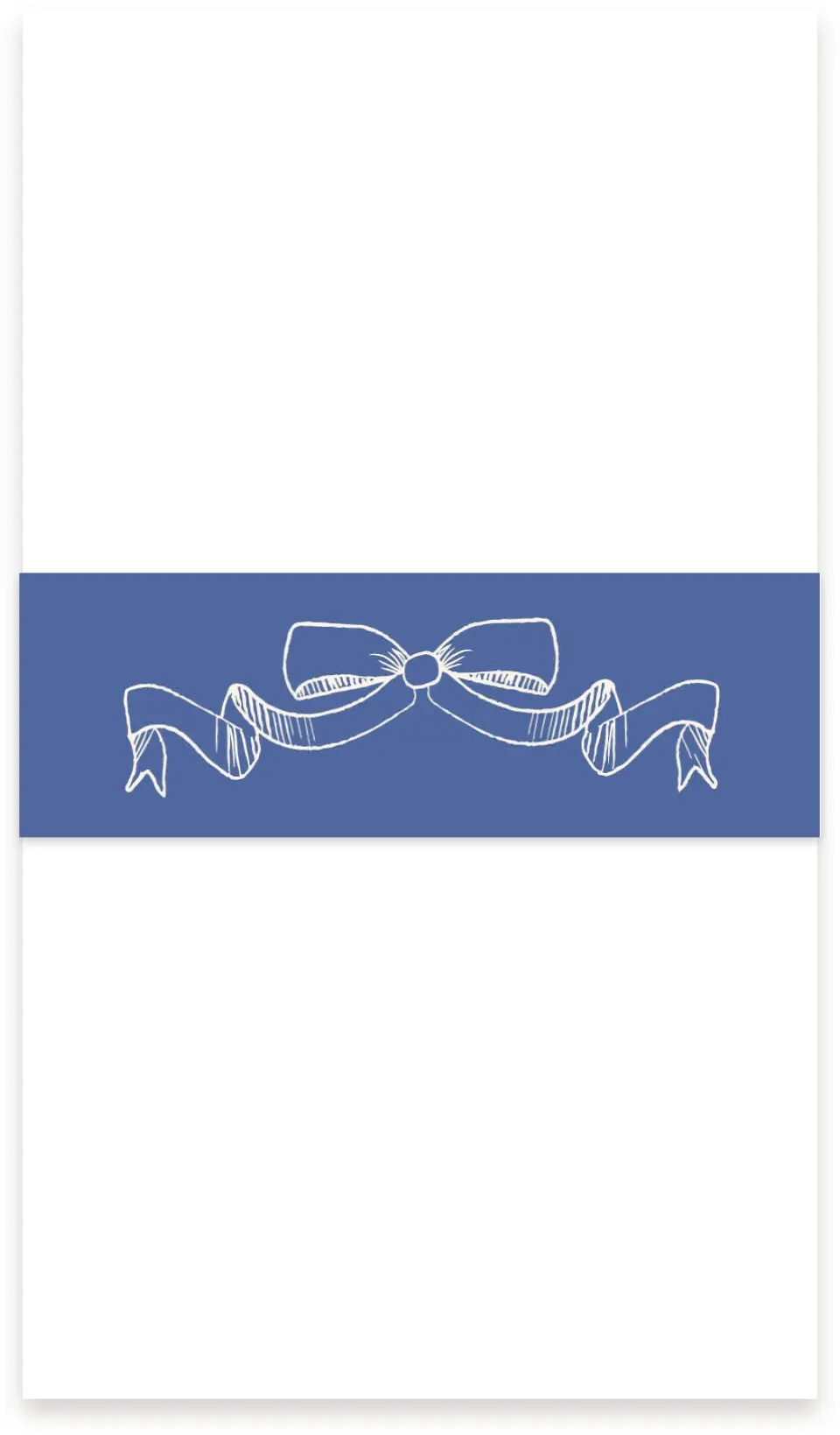 This is a 1½" x 12" Vellum Band called Sketched Bow printed in full color