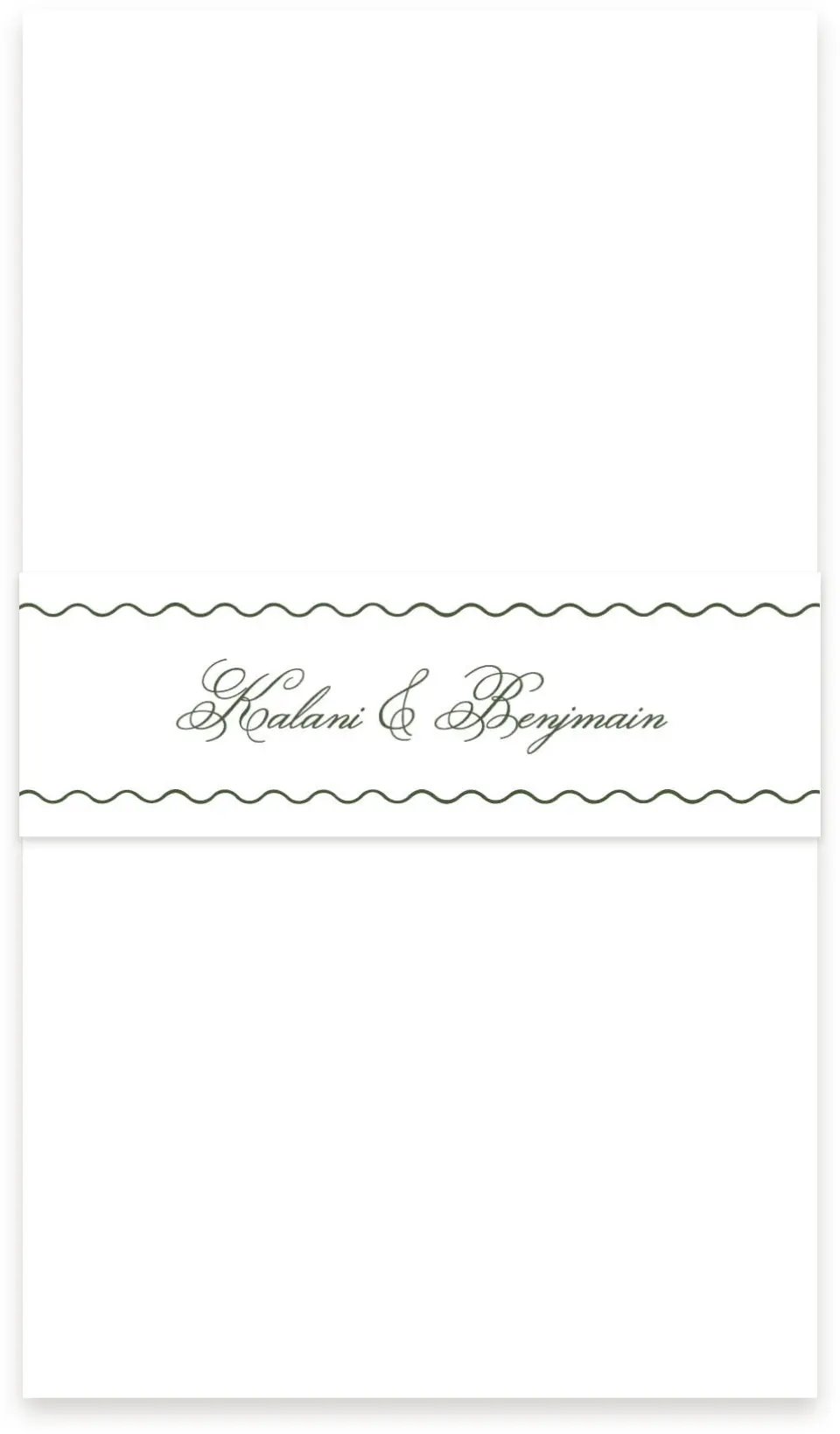 This is a 1½" x 12" Vellum Band called Aloha Amore printed in full color