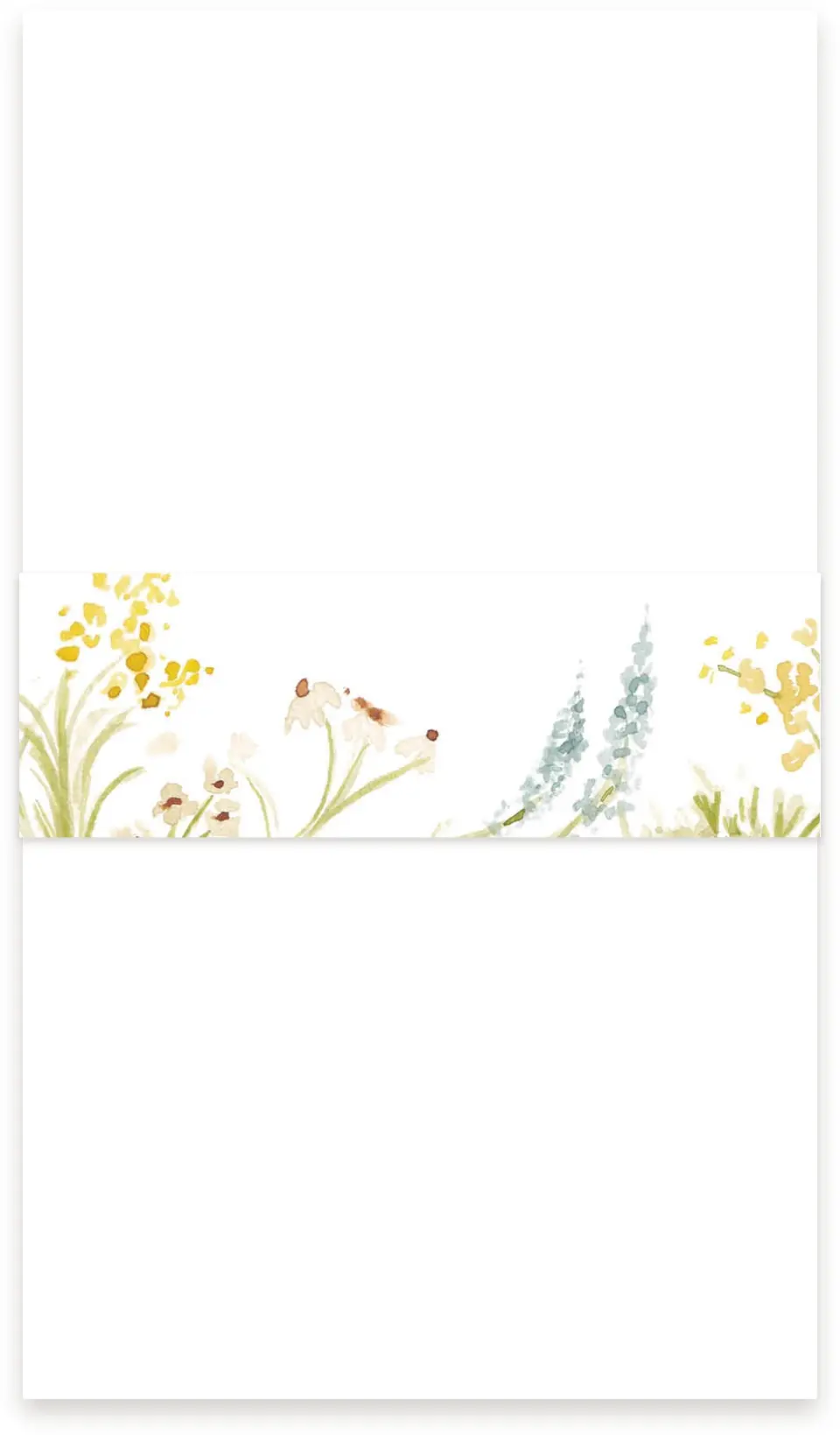 This is a 1½" x 12" Vellum Band called Forever in Bloom printed in full color