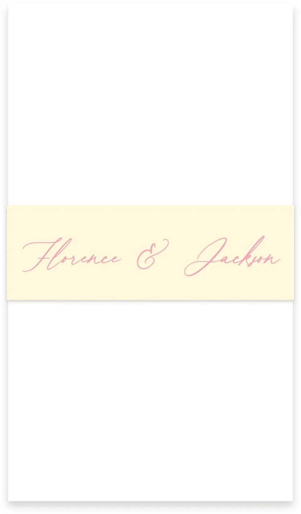 This is a 1½" x 12" Vellum Band called The Florence printed in full color