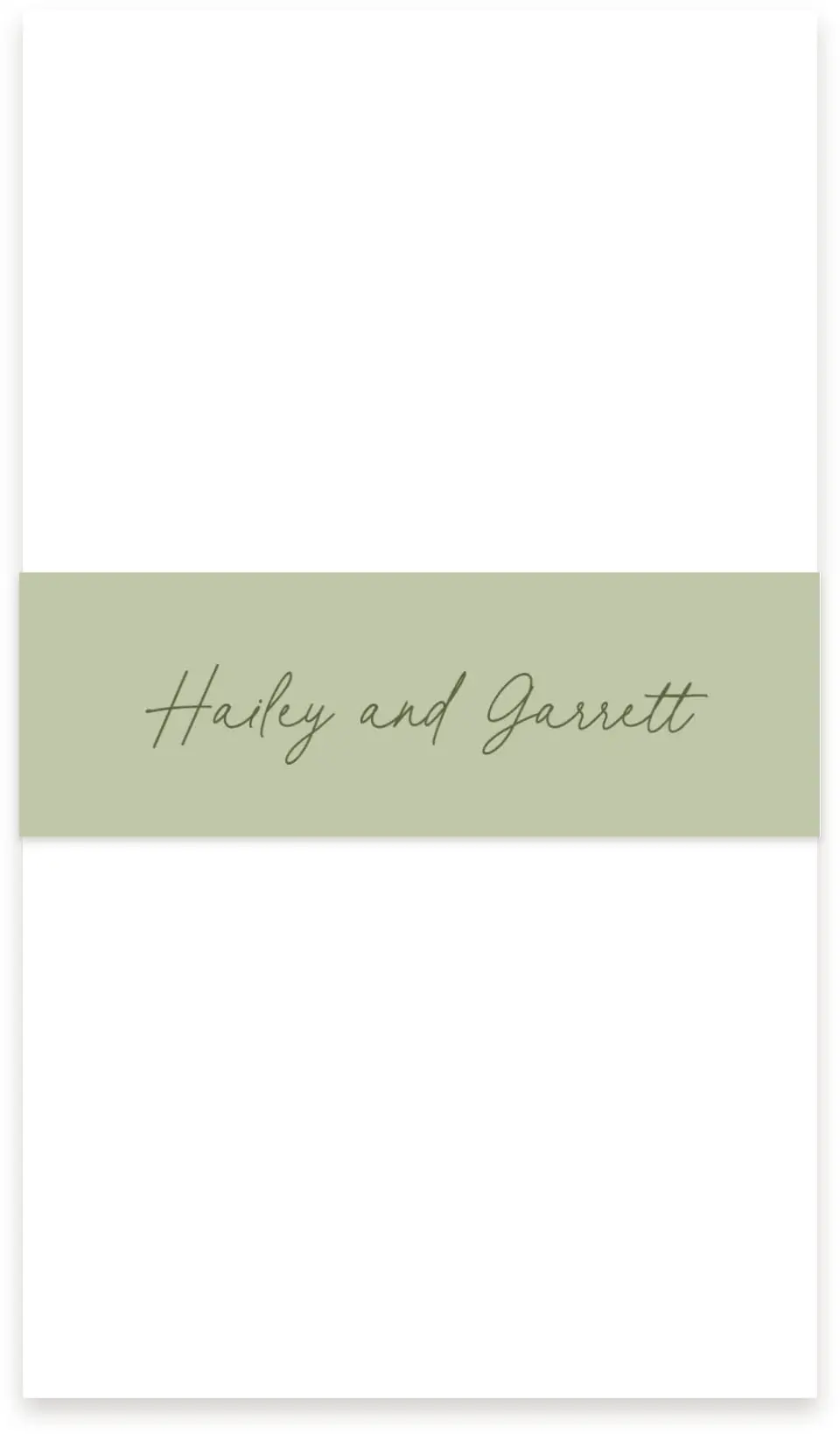 This is a 1½" x 12" Vellum Band called The Hailey printed in full color