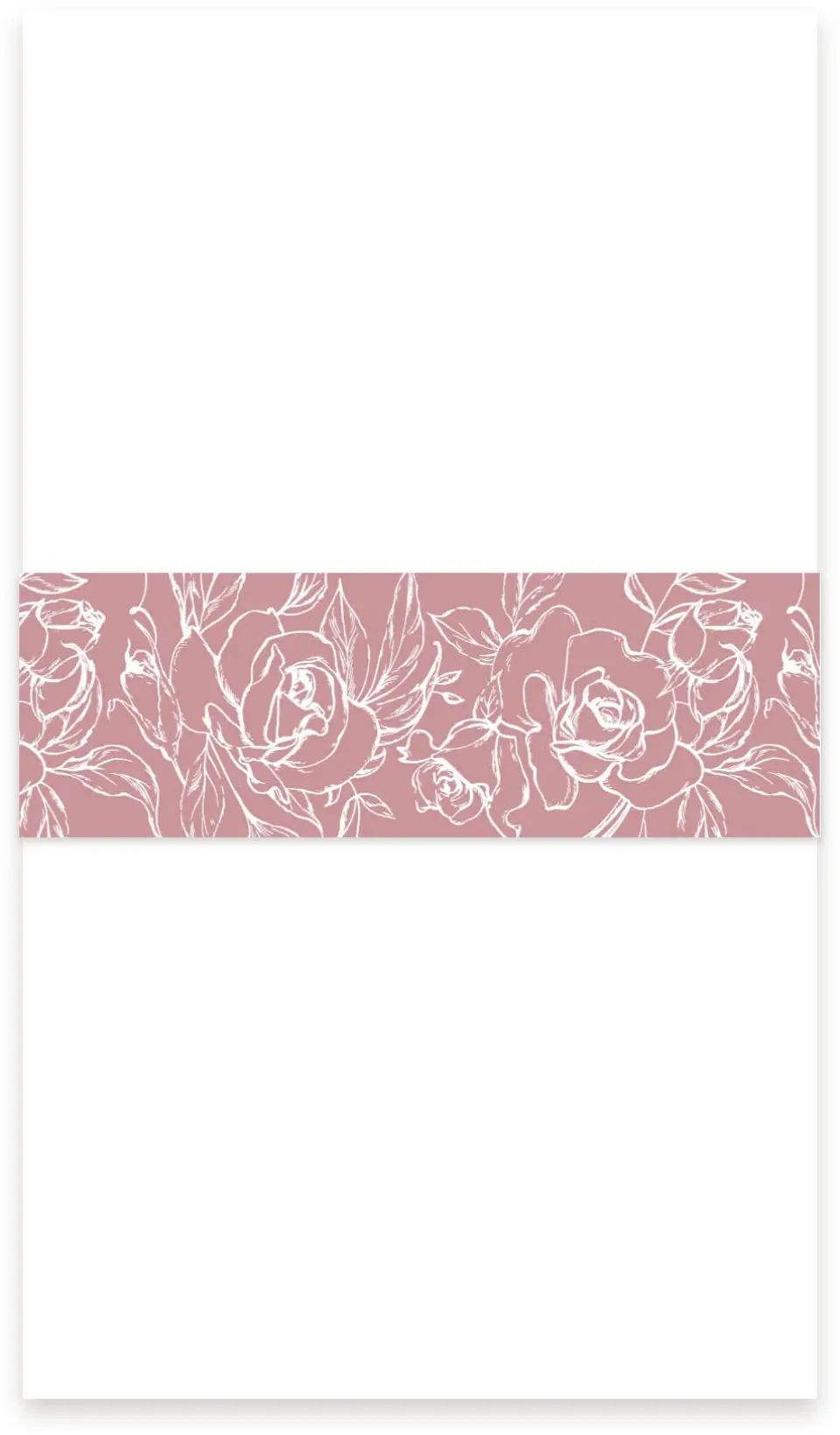 This is a 1½" x 12" Vellum Band called Blushing Rose printed in full color