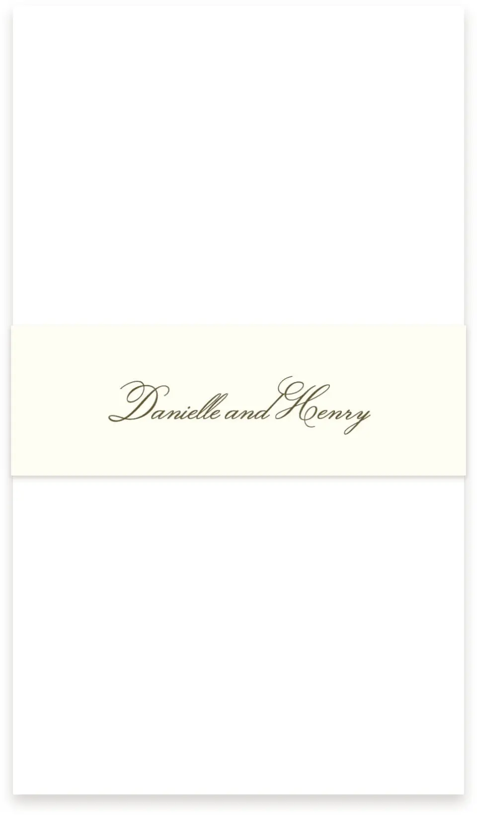 This is a 1½" x 12" Vellum Band called Ever After printed in full color