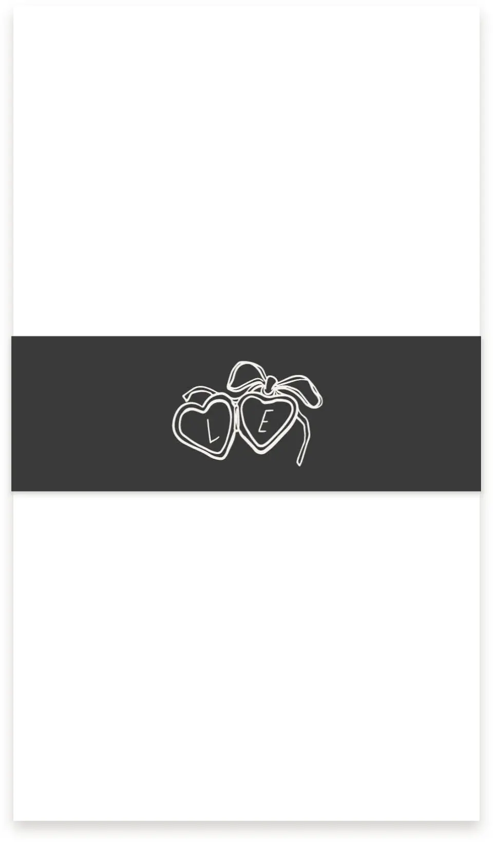 This is a 1½" x 12" Vellum Band called Locket of Love printed in full color