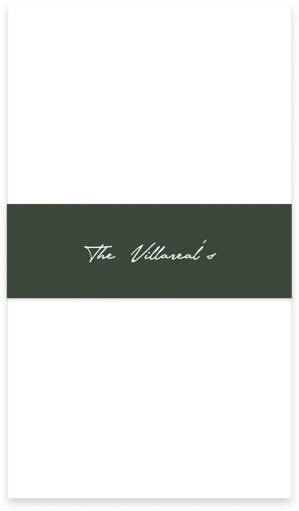 This is a 1½" x 12" Vellum Band called With Love printed in full color