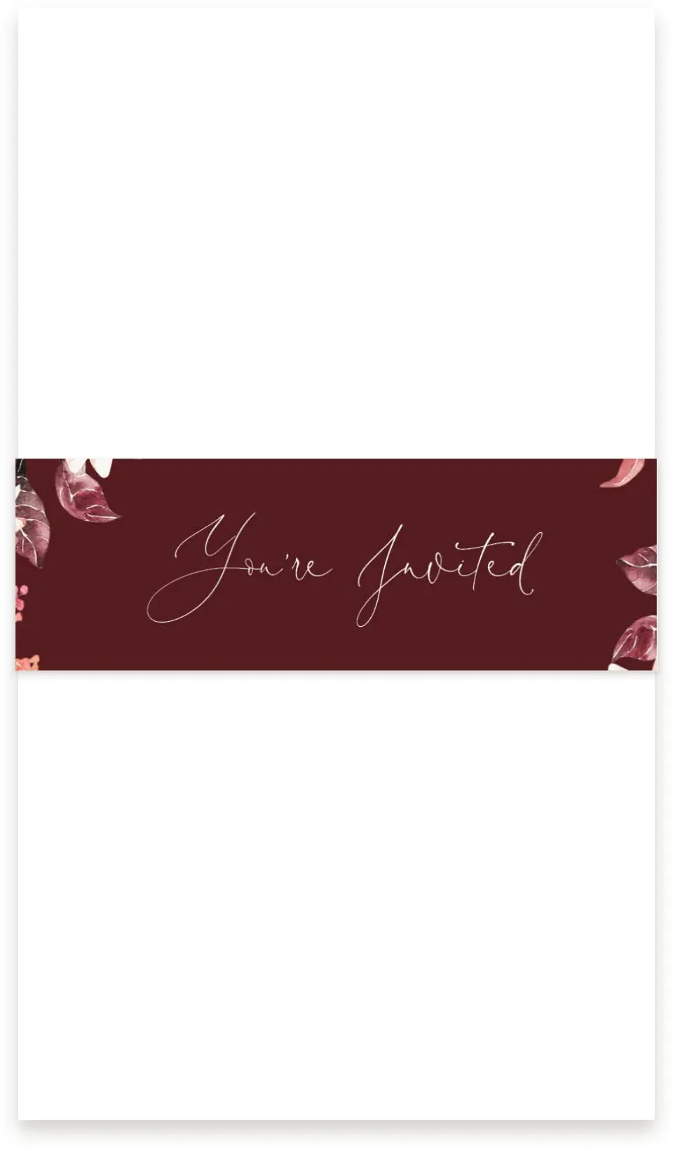 This is a 1½" x 12" Vellum Band called Fall Florals printed in full color