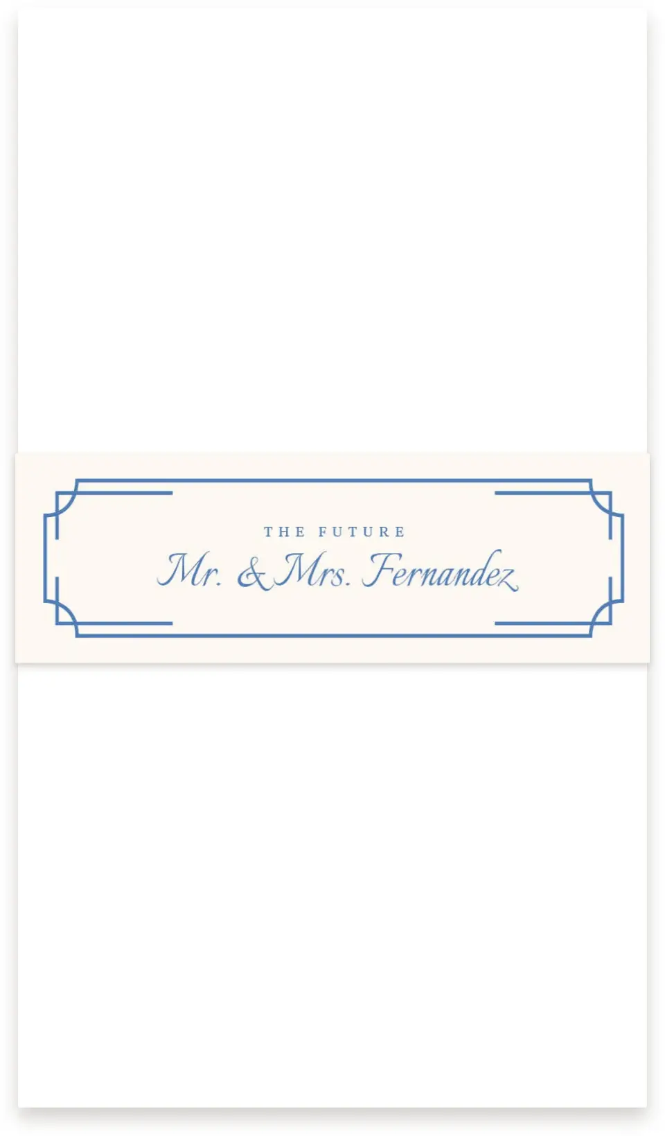 This is a 1½" x 12" Vellum Band called Cambridge printed in full color