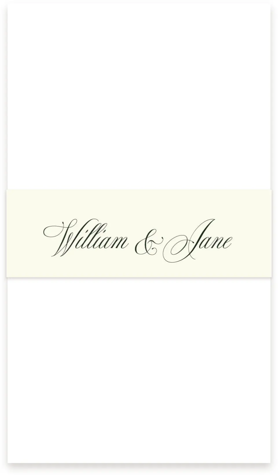 This is a 1½" x 12" Vellum Band called Hillsborough printed in full color