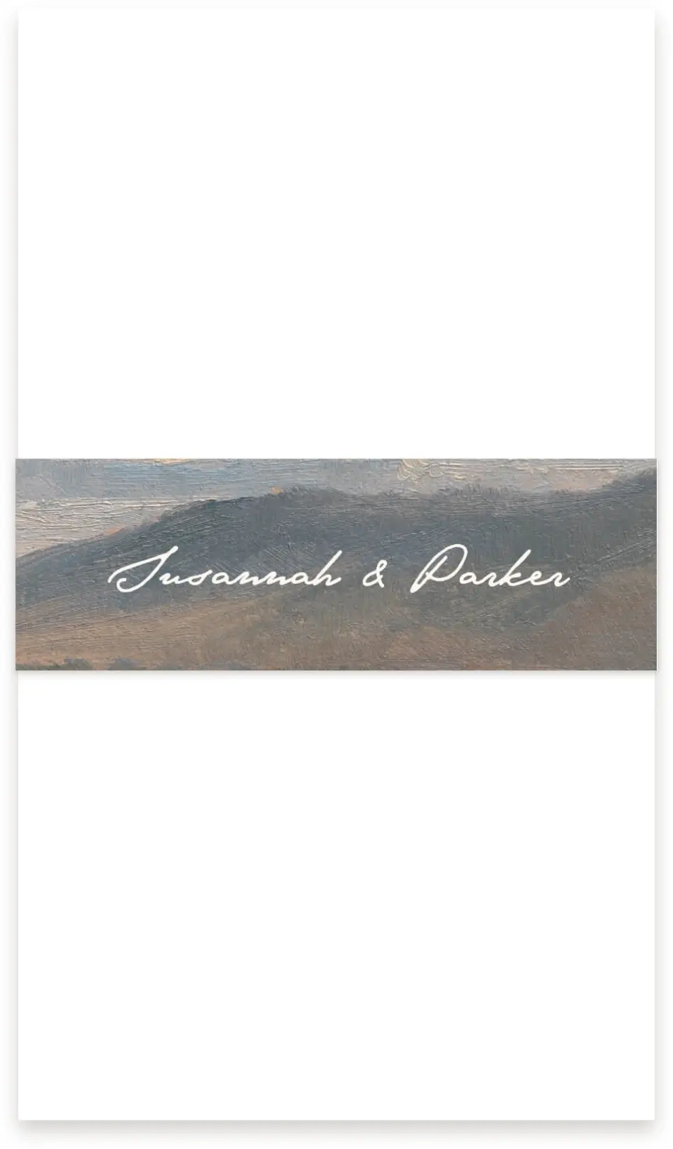 This is a 1½" x 12" Vellum Band called Rosewood printed in full color