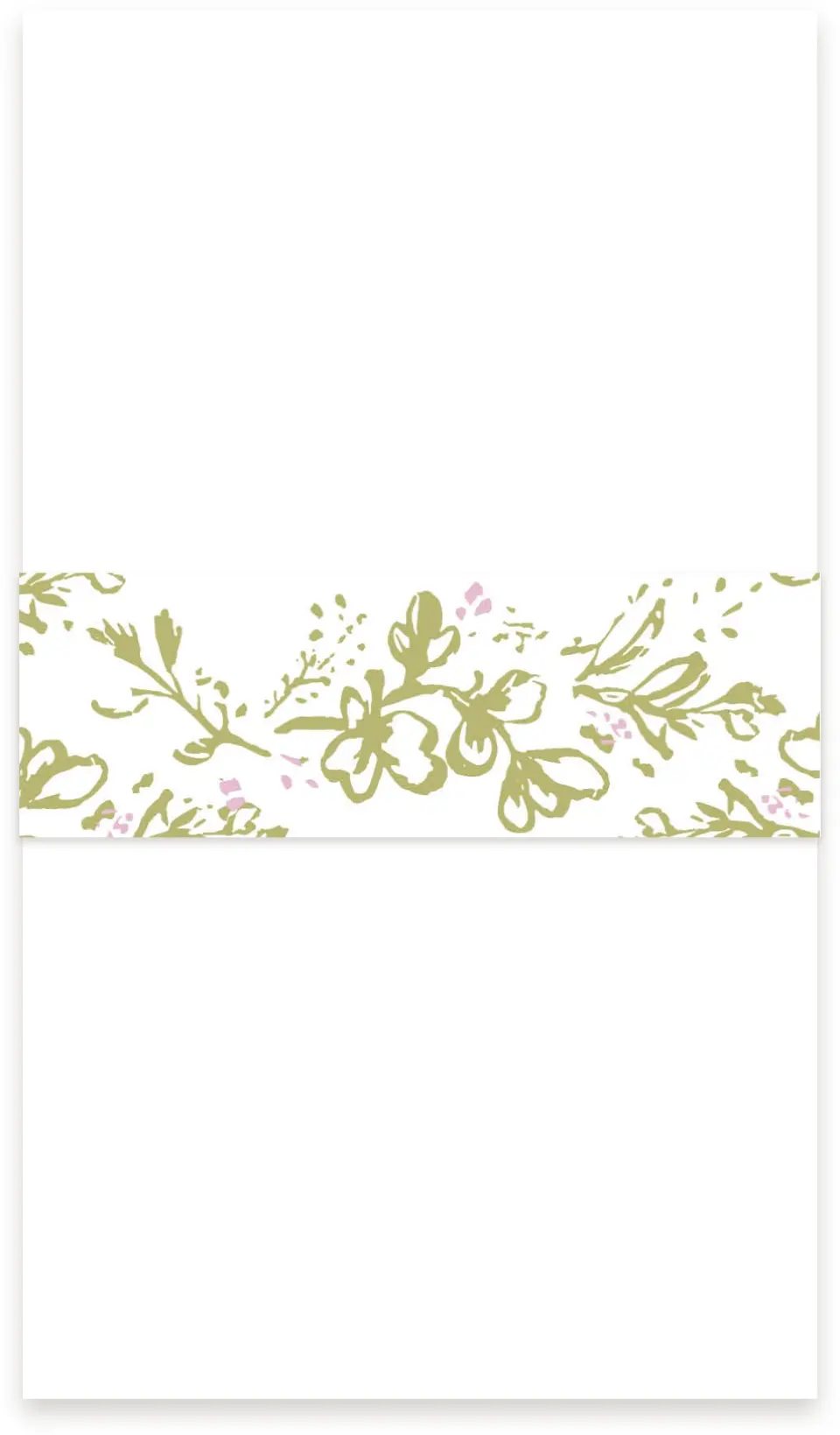This is a 1½" x 12" Vellum Band called Evening in Bloom printed in full color