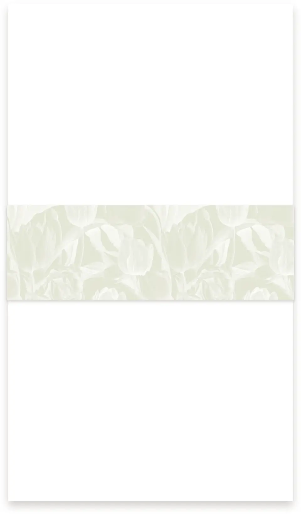 This is a 1½" x 12" Vellum Band called Timeless Tulips printed in full color