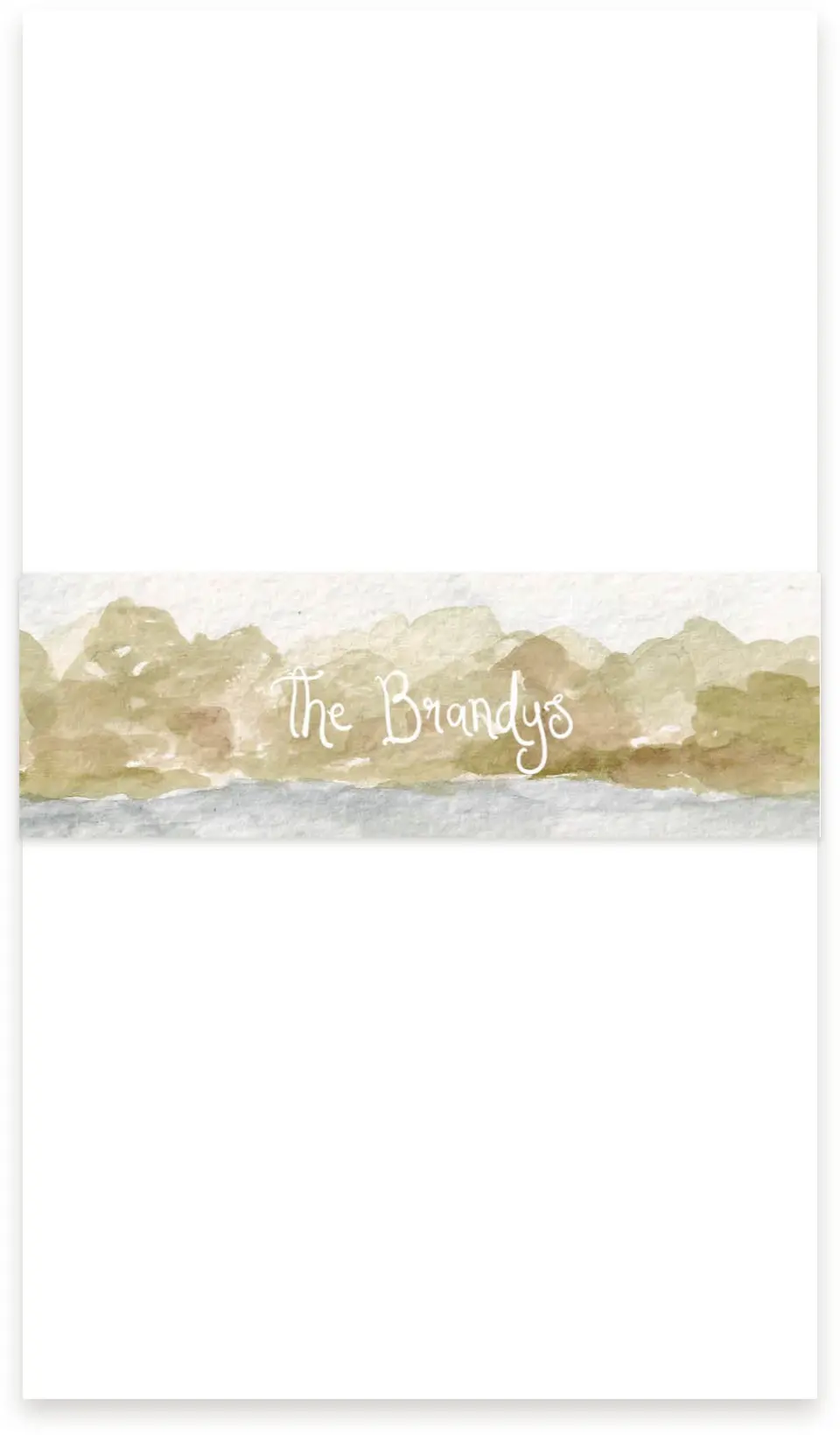 This is a 1½" x 12" Vellum Band called Soft Meadows printed in full color