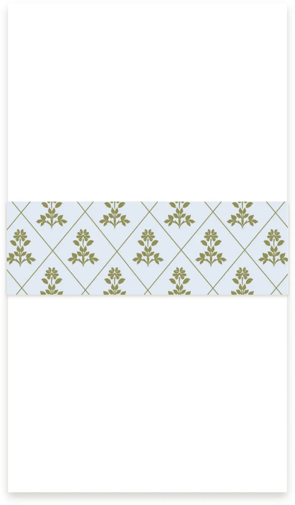 This is a 1½" x 12" Vellum Band called Signature Vows printed in full color
