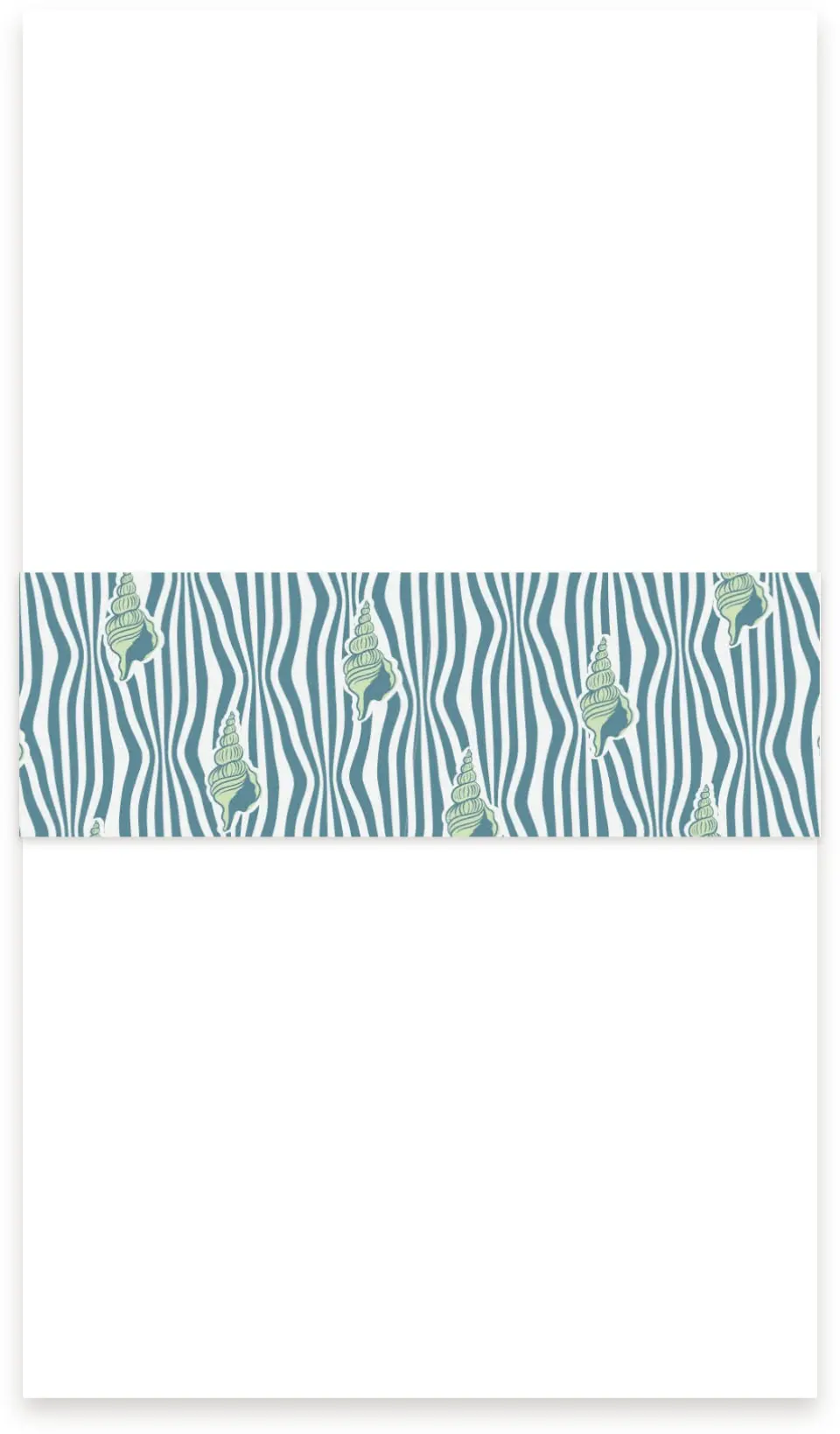 This is a 1½" x 12" Vellum Band called I Hear Wedding Shells printed in full color