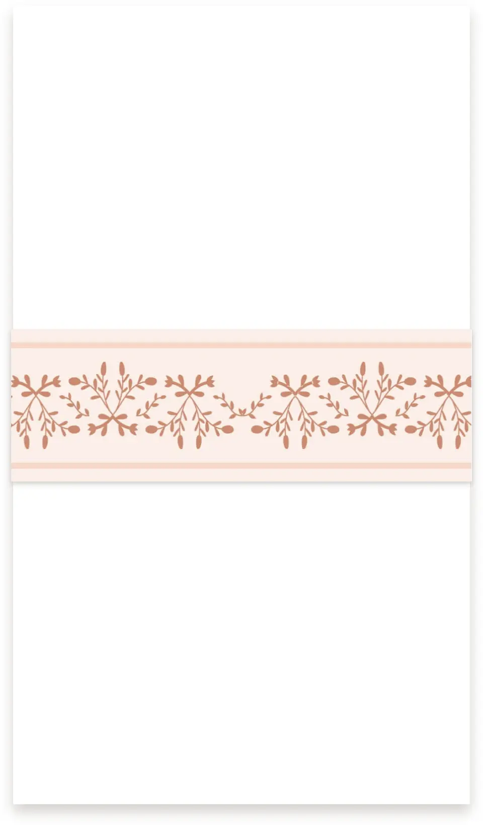 This is a 1½" x 12" Vellum Band called Patterned Love printed in full color