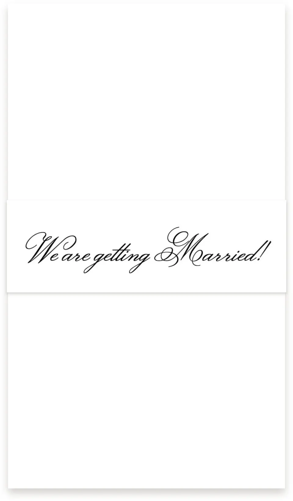 This is a 1½" x 12" Vellum Band called Formal Script printed in full color