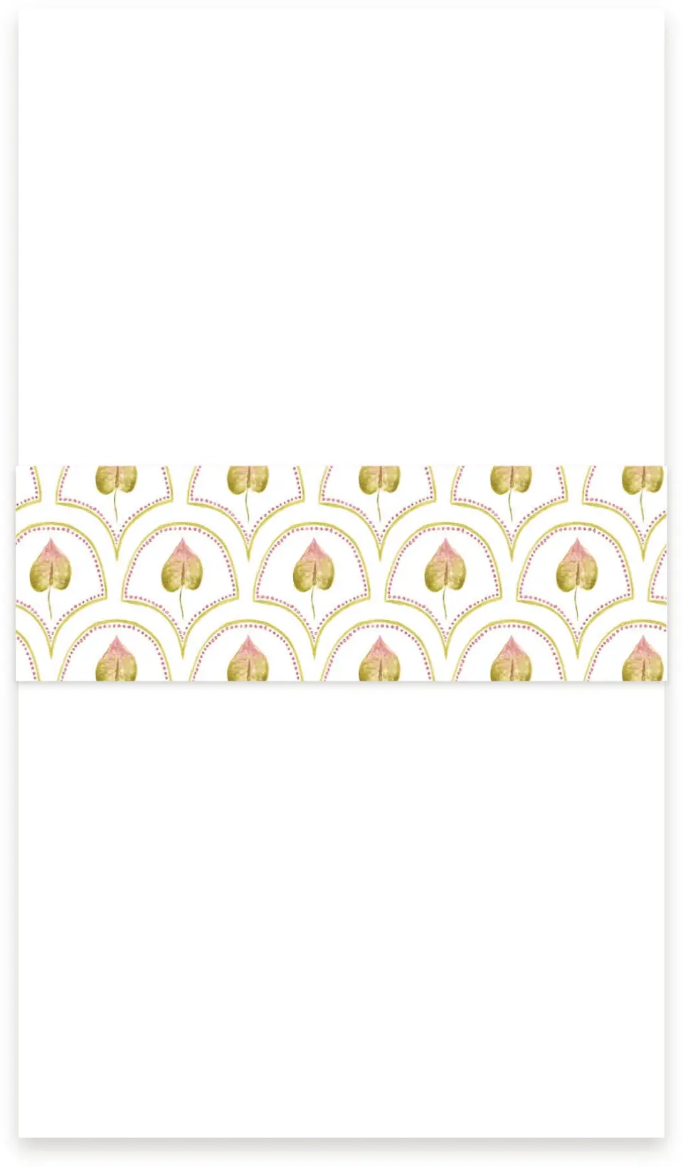 This is a 1½" x 12" Vellum Band called Paradise in Bloom printed in full color