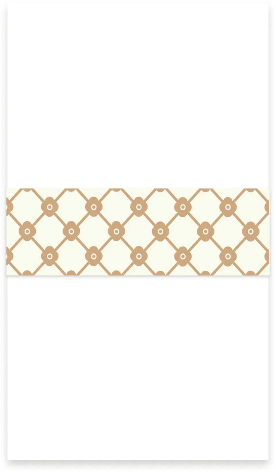 This is a 1½" x 12" Vellum Band called Beaded Veil printed in full color