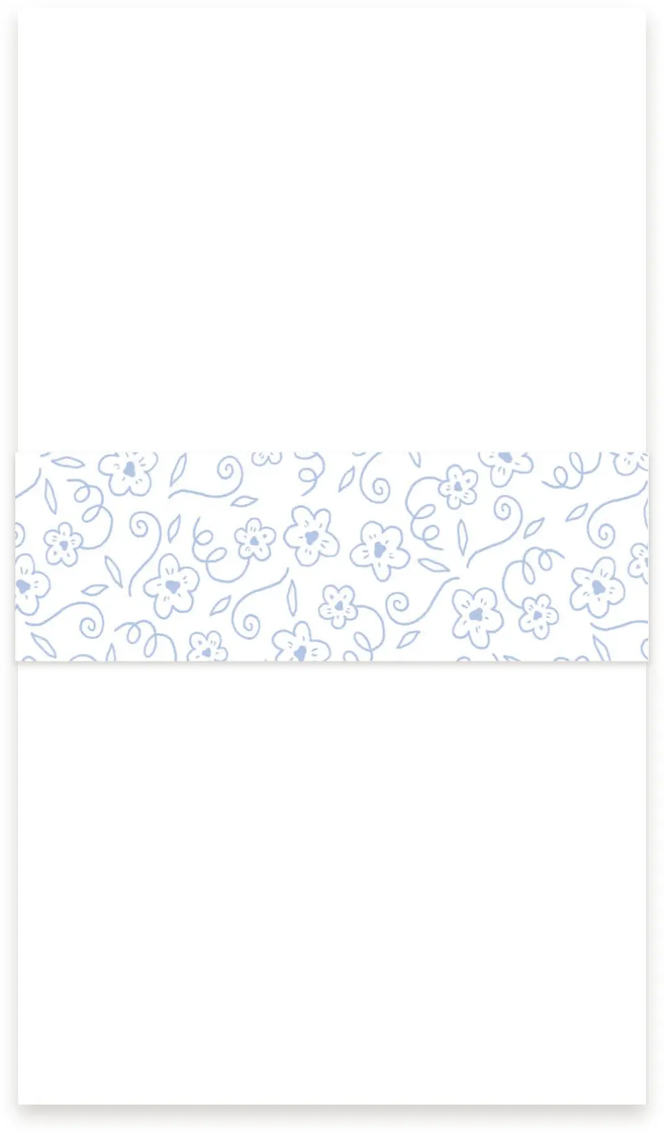 This is a 1½" x 12" Vellum Band called Framed in Flowers printed in full color
