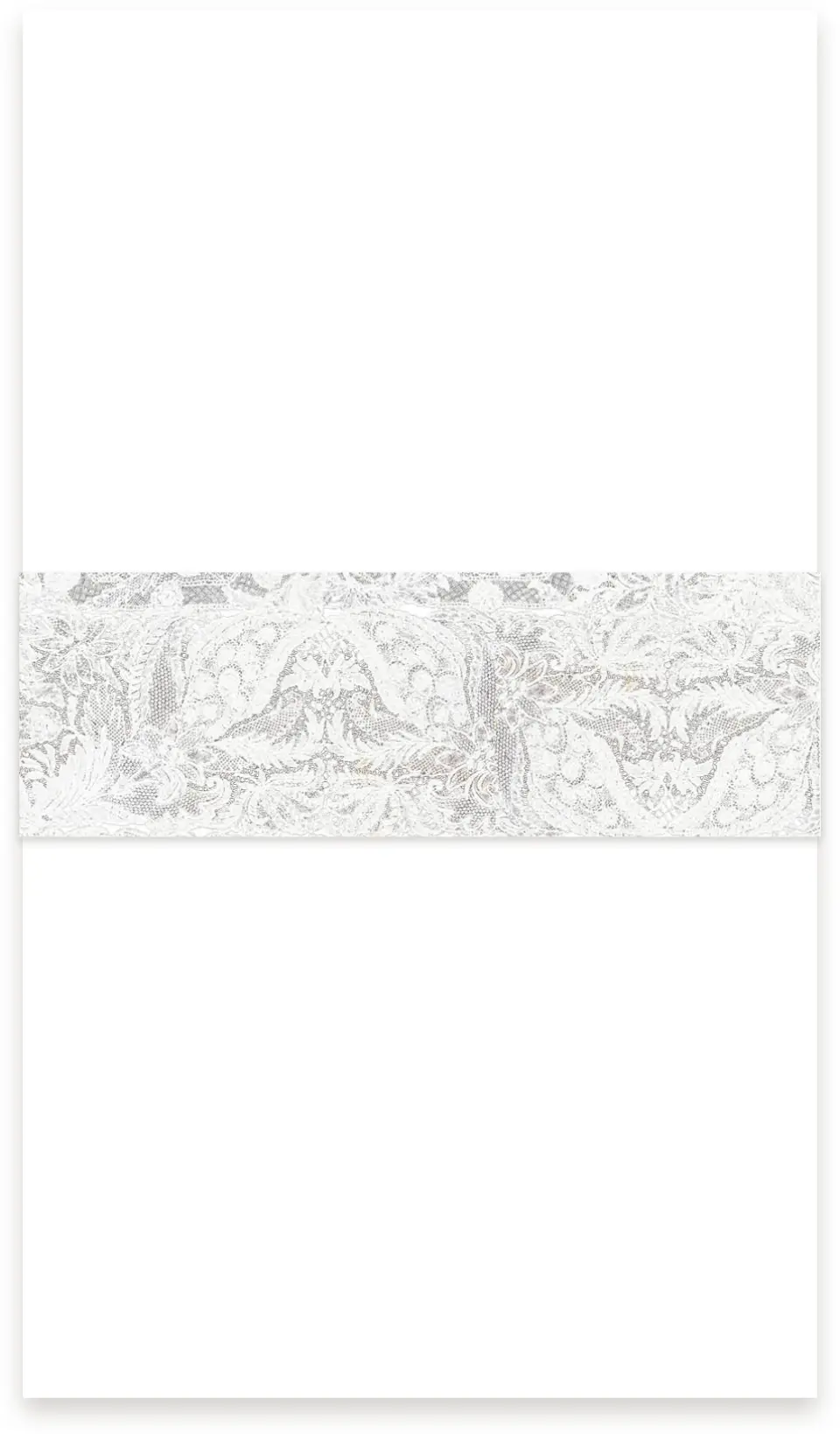 This is a 1½" x 12" Vellum Band called Trimmed Lace printed in full color