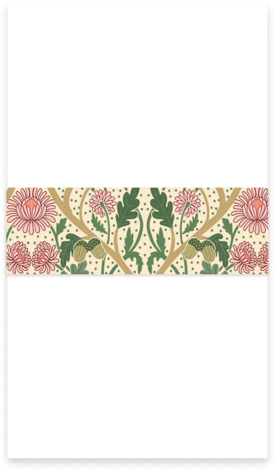This is a 1½" x 12" Vellum Band called Regal Garden printed in full color