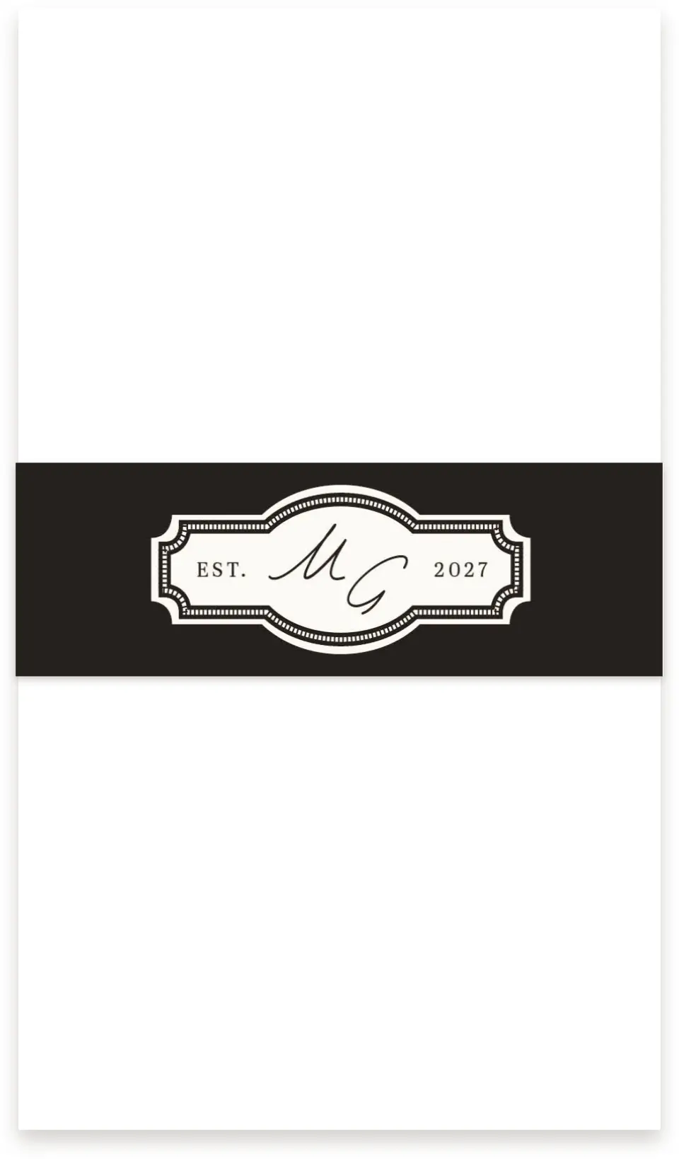 This is a 1½" x 12" Vellum Band called Opulent Endearment printed in full color