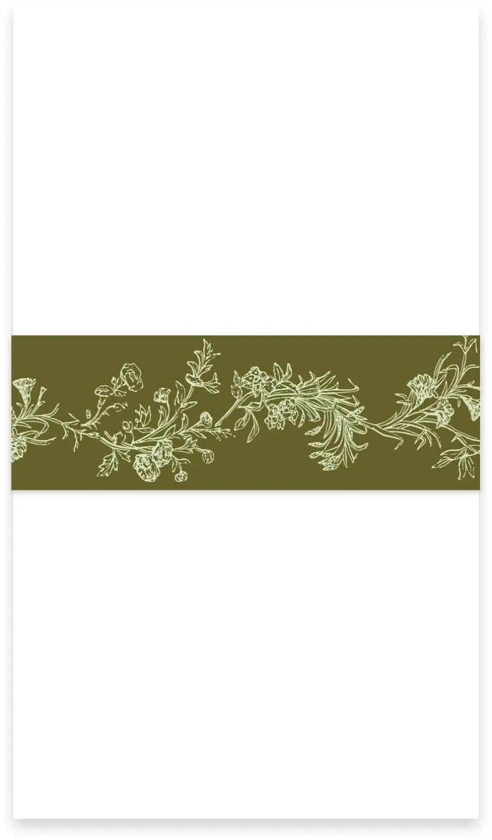 This is a 1½" x 12" Vellum Band called Vintage Chinoiserie printed in full color