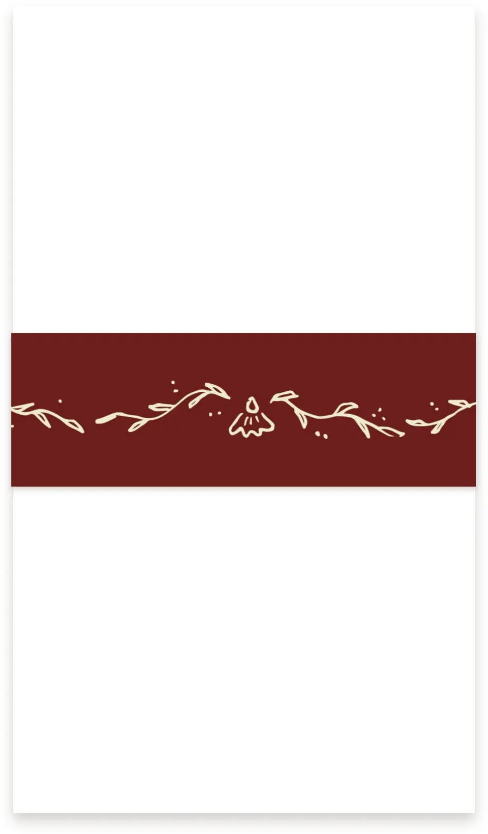 This is a 1½" x 12" Vellum Band called Bloom & Crest printed in full color