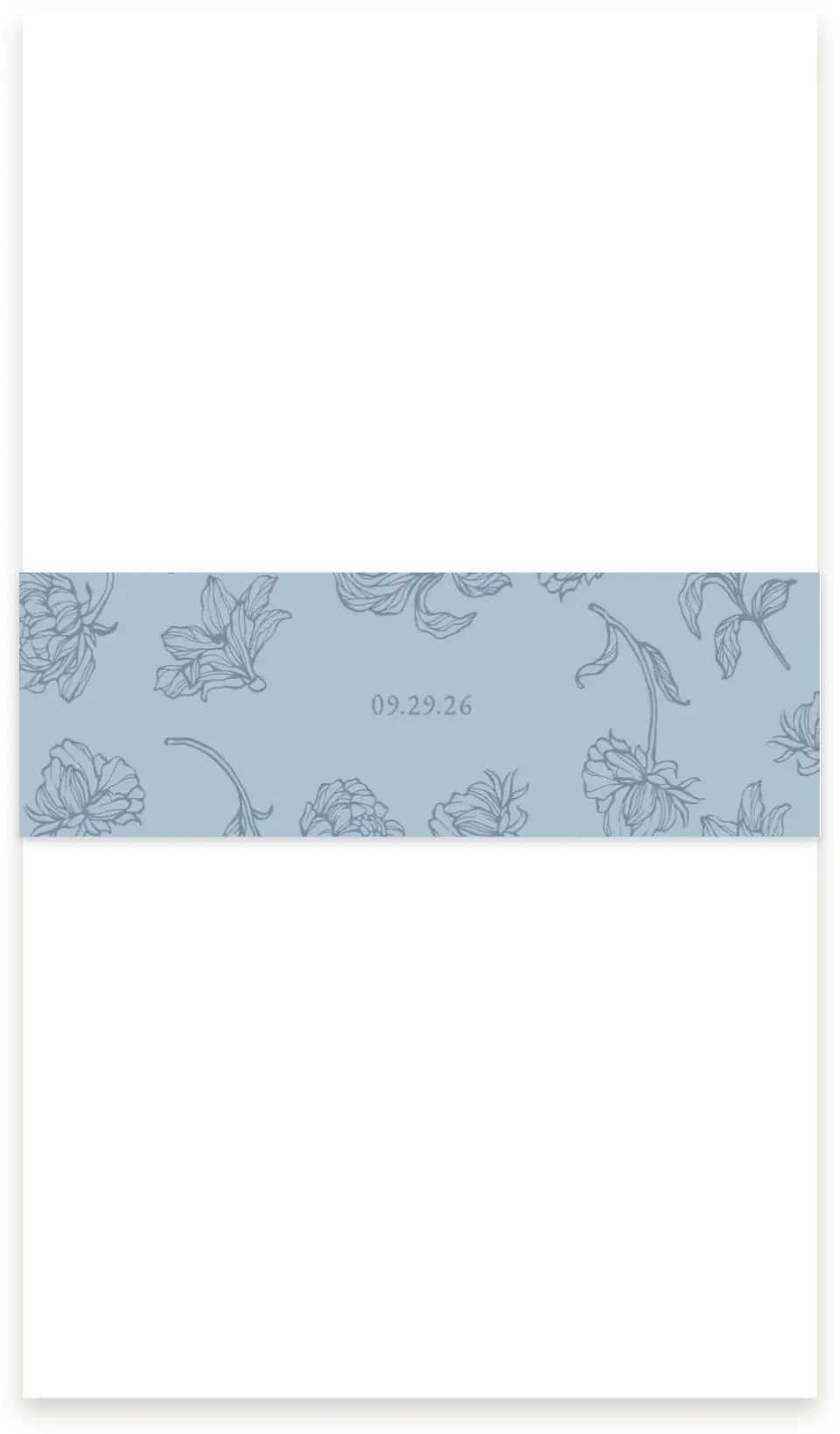 This is a 1½" x 12" Vellum Band called Pressed Petals printed in full color