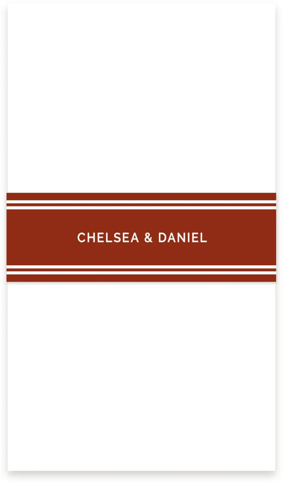 This is a 1½" x 12" Vellum Band called The Chelsea printed in full color