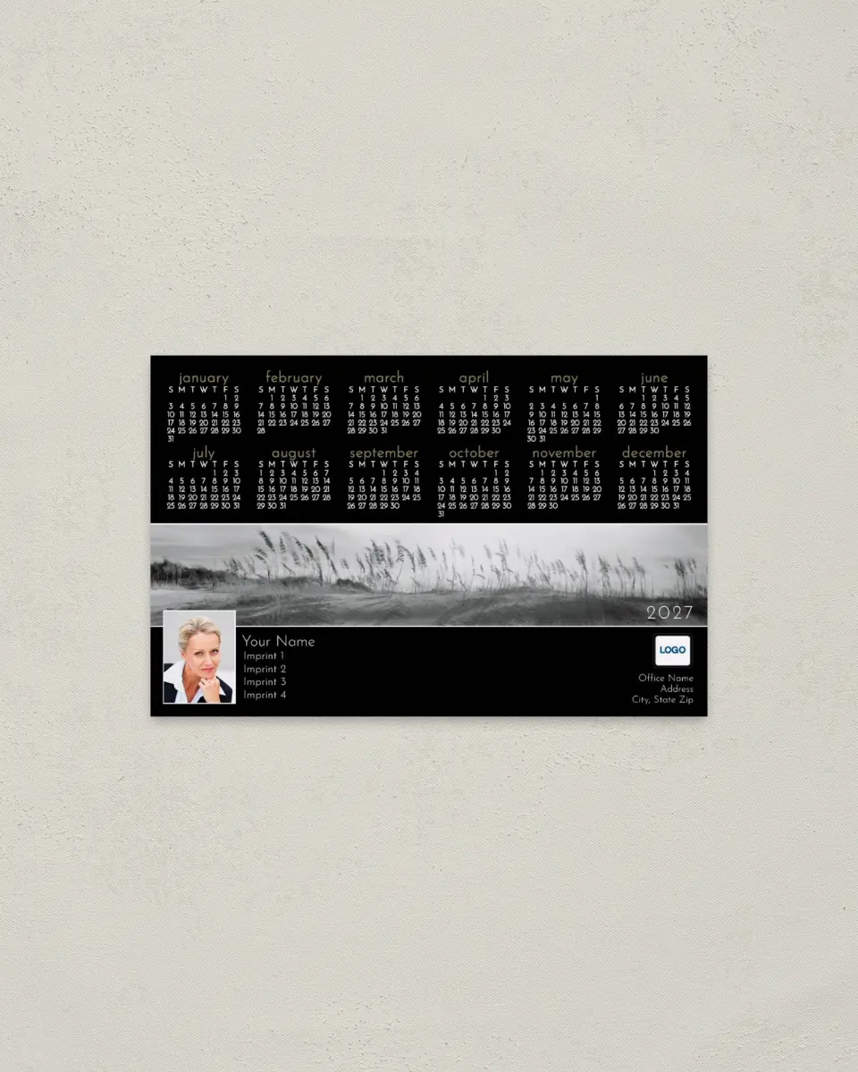 This is a 3.7" x 5.7" Full Magnet Calendar called Wheat Field printed in full color with a Standard Gloss finish