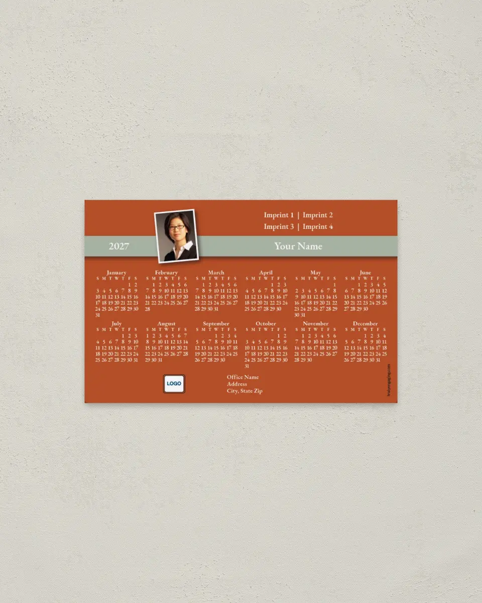 This is a 3.7" x 5.7" Full Magnet Calendar called Heart of the Home printed in full color with a Standard Gloss finish
