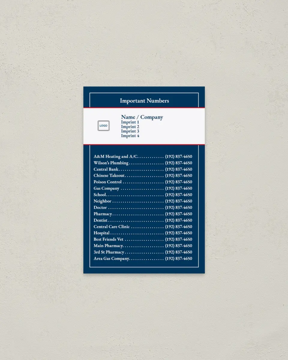 This is a 3.7" x 5.7" Directorie called City Directory printed in full color with a Standard Gloss finish