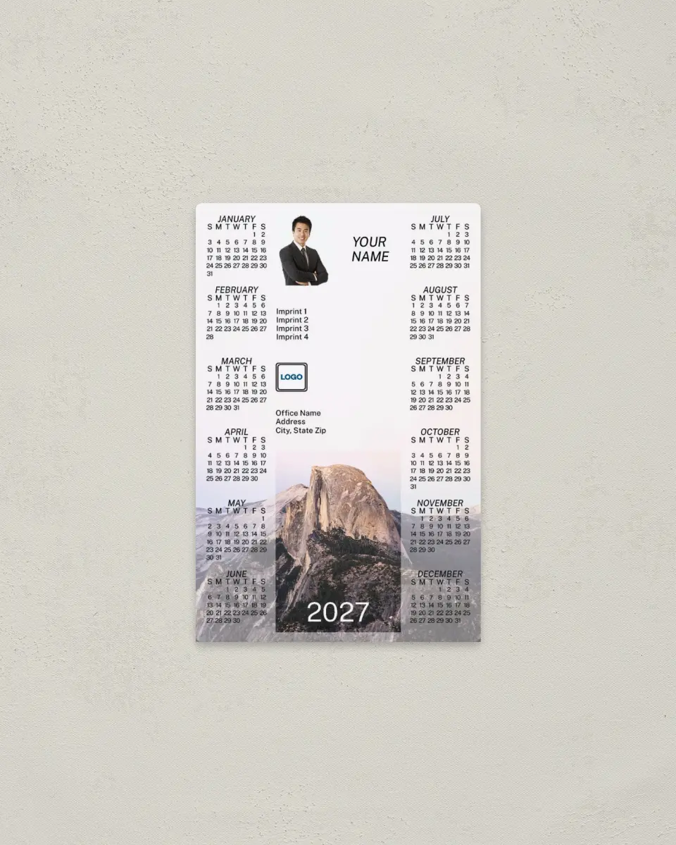 This is a 3.7" x 5.7" Full Magnet Calendar called Be Scene printed in full color with a Standard Gloss finish