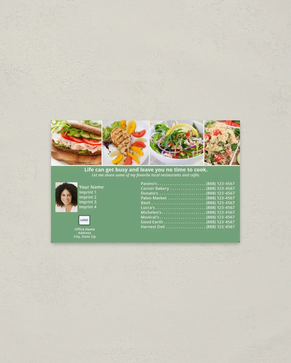 This is a 3.7" x 5.7" Directorie called Local Food Favorites printed in full color with a Standard Gloss finish
