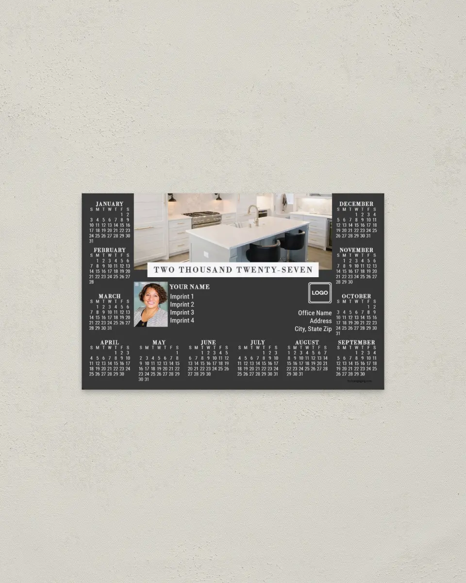 This is a 3.7" x 5.7" Full Magnet Calendar called Be My Guest printed in full color with a Standard Gloss finish