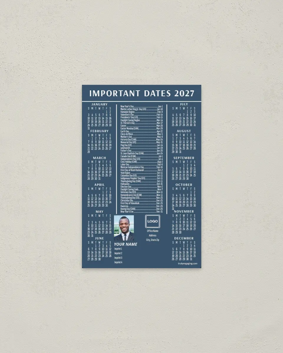 This is a 3.7" x 5.7" Full Magnet Calendar called Clean & Neat printed in full color with a Standard Gloss finish