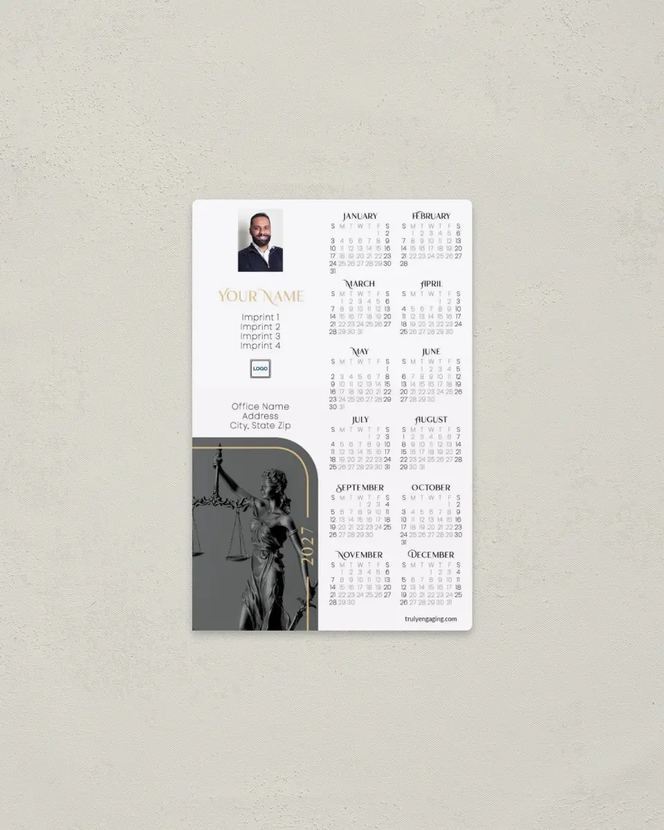 This is a 3.7" x 5.7" Full Magnet Calendar called In All Fairness printed in full color with a Standard Gloss finish