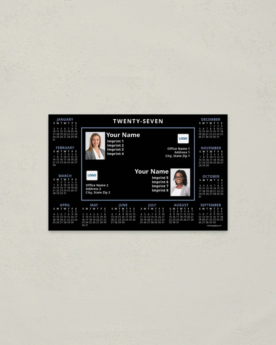 This is a 3.7" x 5.7" Full Magnet Calendar called Clean Collab printed in full color with a Standard Gloss finish