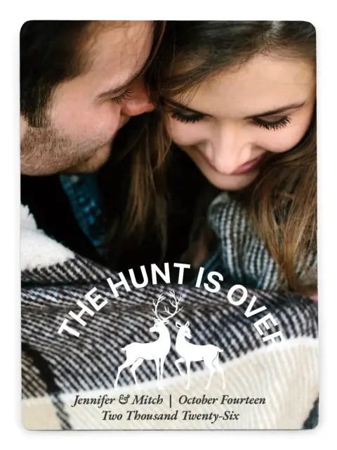 The Hunt is Over | Save the Date Magnets